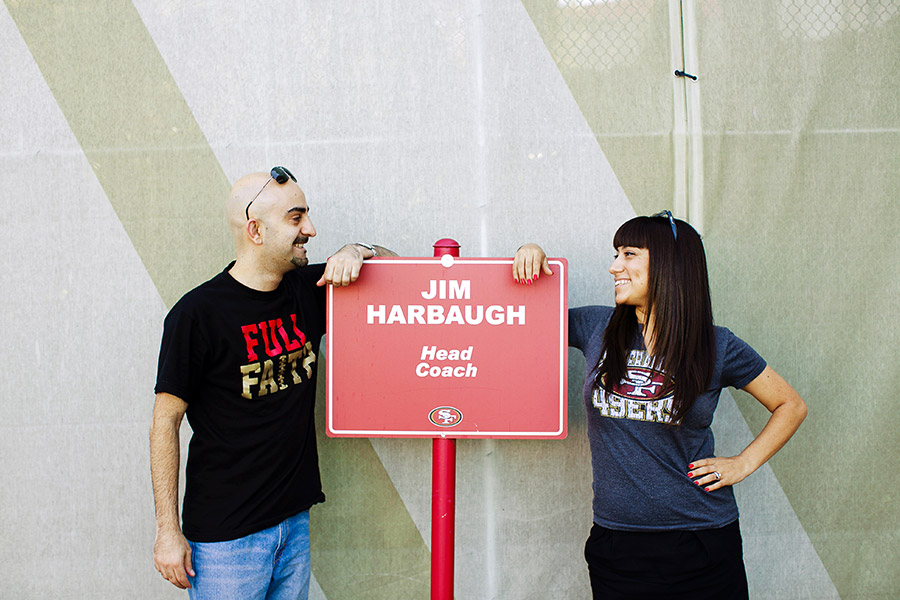 Engagement Session at Candlestick Park, SF