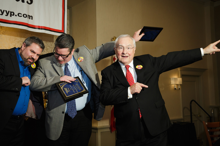 3 Executives posed for the Award Ceremony